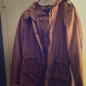 Brown long puffer jacket